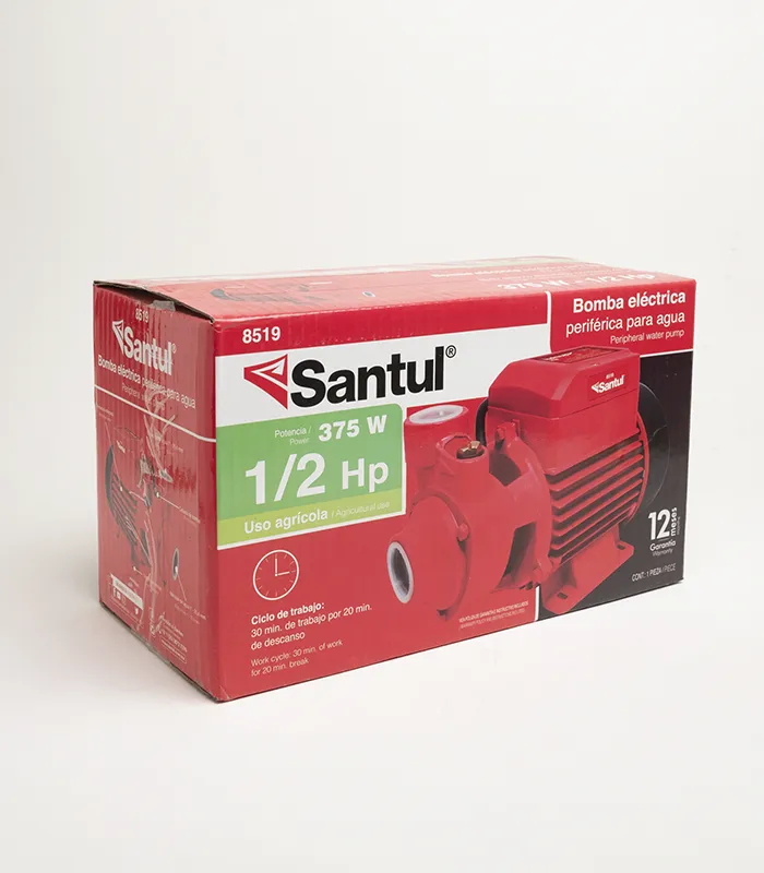 BOMBA PERIFERICA PARA AGUA 1/2 HP 375 W