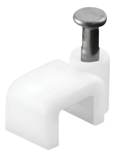 GRAPA RECTA BLANCA PARA CABLE PLANO 10 MM