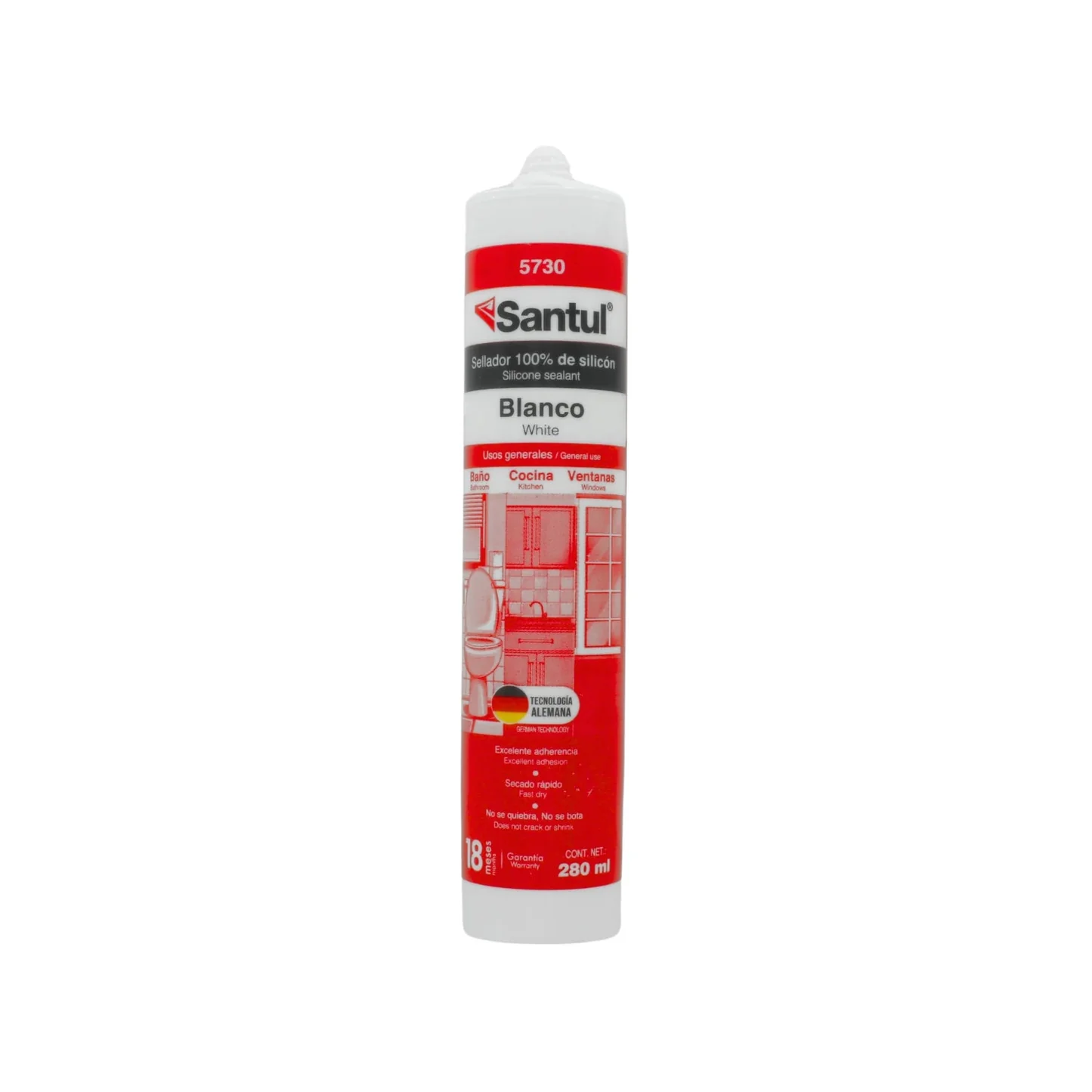 SELLADOR DE SILICON BLANCO 280 ML