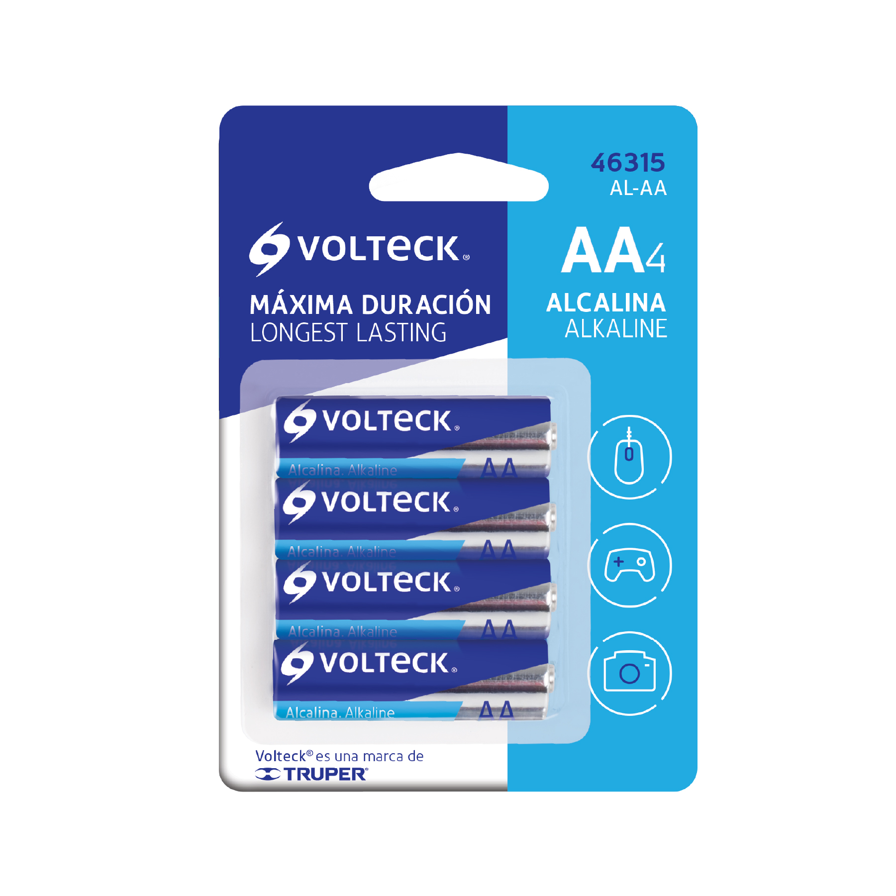 PILA ALCALINA AA4 VOLTECK AL-AA
