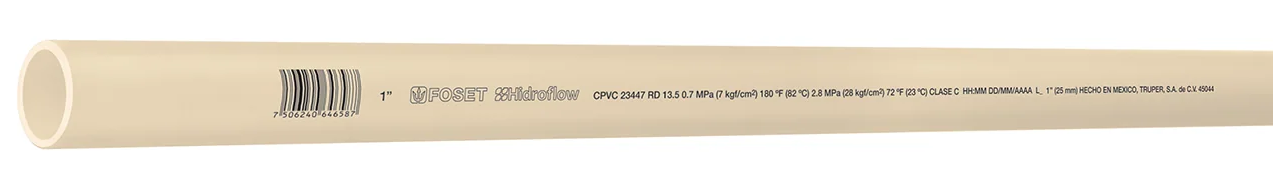 TUBO CPVC CREMA 1/2" FOSET