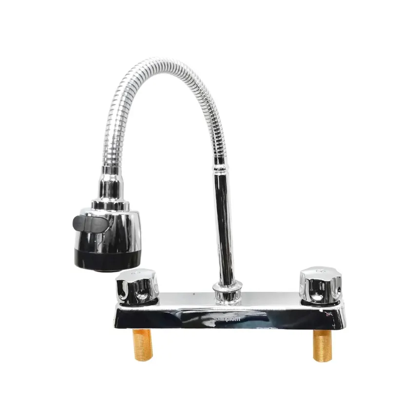 GRIFO DE MEZCLADORA 4" PARA LAVABO CUELLO FLEXIBLE
